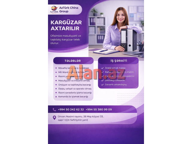 Müəssisəmizə Kargüzar Axtarılır