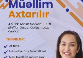 1–11-ci siniflər üzrə müəllim axtarılır