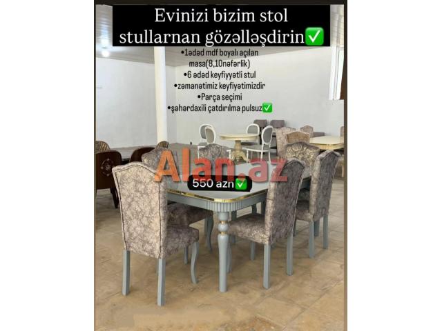 Masa və oturacaqlar