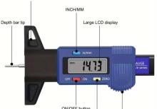 Təkər protektor dərinliyi ölçən