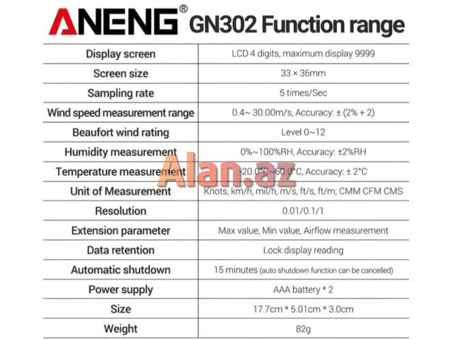 Anemometr ANENG GN302
