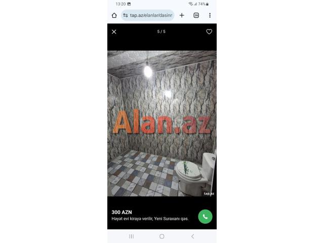 Yeni suraxani kiraye ev