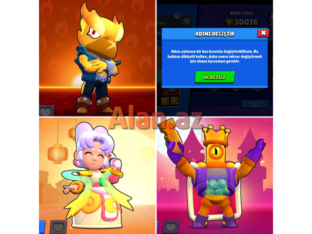 Brawl Stars Hesabı (463 Kristal + 33K Kuboklu)