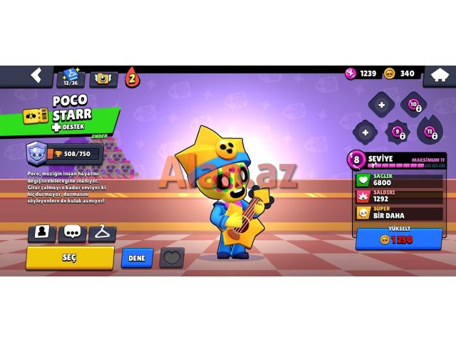 Brawl Stars Hesabı (463 Kristal + 33K Kuboklu)