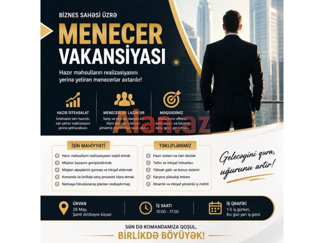 Menecer Vakansiyası (Biznes sahəsi)