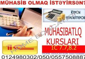Mühasibat uçotu kurslari və 1C 7.7, 8.2, 8.3 və s. proqramının fərdi tədrisi