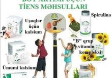 Uşaqlar üçün ionlaşdırılmış bio kalsium tozu.