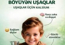 Uşaqlar üçün ionlaşdırılmış bio kalsium tozu.