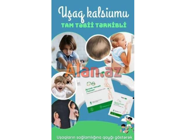 Uşaqlar üçün ionlaşdırılmış bio kalsium tozu.