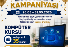 Endirimli kompüter kursu kampaniyası