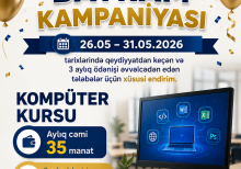 Endirimli kompüter kursu kampaniyası