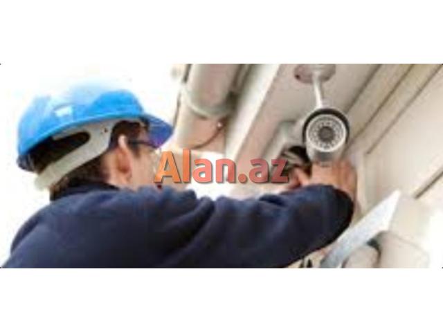 Nəzarət kameraları quraşdirilmasi və təhcizati 24/7 xidmət