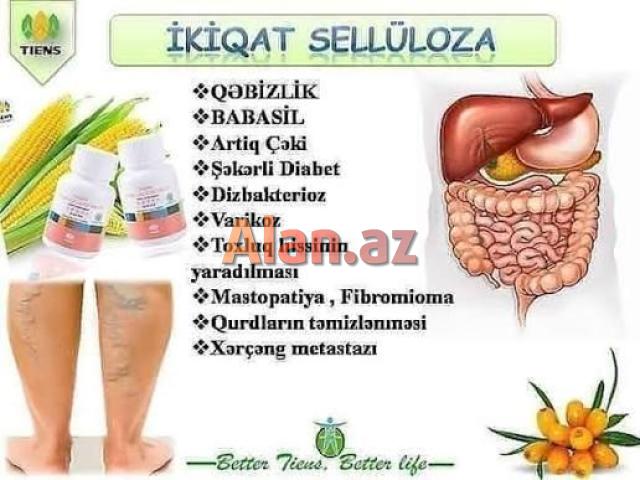 İkiqat Sellüloza -Həzm Ürək Qan-Damar Qara Ciyər Bağırsaq Həzm Öd Qəbzlik