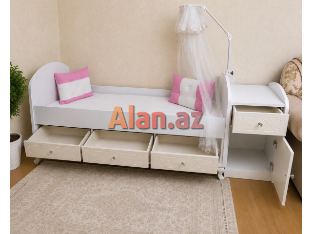 Uşaq çarpayısı və kamod satılır