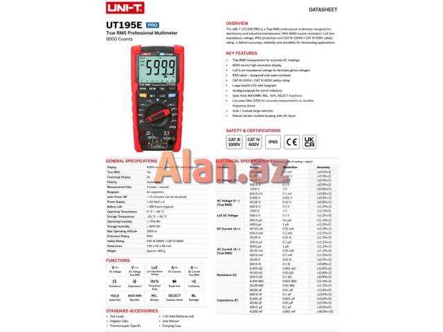 Multimetr Model: UNI-T UT 195E PRO