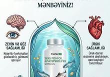 Omega-3 Balıq Yağı -İmmun Ürək-Qan-Damar Yaddaş Göz Beyin Oynaq Dəri Hamilə