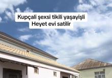 Heyet evidi 4dene ev yerlesir boyuk ev 90kv heyetinde 3ev var giraye verirem