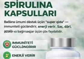 Spirulina-Şiş,Anemiya Dəmir və Qan Azlığı Göz Saç Dəri Hamilə Arıqlamaq-Kökəlmək və s.