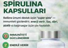 Spirulina-Şiş,Anemiya Dəmir və Qan Azlığı Göz Saç Dəri Hamilə Arıqlamaq-Kökəlmək və s.