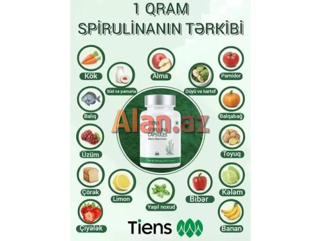 Spirulina-Şiş,Anemiya Dəmir və Qan Azlığı Göz Saç Dəri Hamilə Arıqlamaq-Kökəlmək və s.