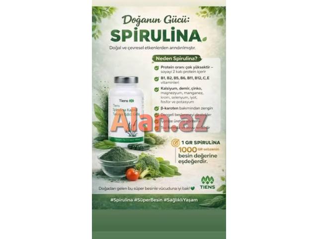 Spirulina-Şiş,Anemiya Dəmir və Qan Azlığı Göz Saç Dəri Hamilə Arıqlamaq-Kökəlmək və s.