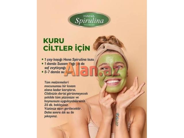 Spirulina-Şiş,Anemiya Dəmir və Qan Azlığı Göz Saç Dəri Hamilə Arıqlamaq-Kökəlmək və s.