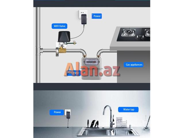 Tuya WiFi Ağıllı Su və Qaz Kranı Nəzarətçisi | Smart Valve Controller | Alexa Google Home