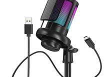 RGB USB Mikrofon XBOSS ME6S | Gaming, Səsyazma, Canlı Yayım, Karaoke