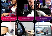RGB USB Mikrofon XBOSS ME6S | Gaming, Səsyazma, Canlı Yayım, Karaoke
