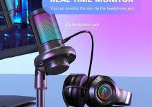 RGB USB Mikrofon XBOSS ME6S | Gaming, Səsyazma, Canlı Yayım, Karaoke
