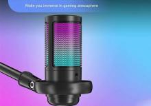 RGB USB Mikrofon XBOSS ME6S | Gaming, Səsyazma, Canlı Yayım, Karaoke