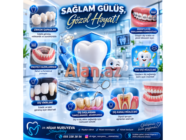 Stomatoloq Xırdalanda - Diş həkimi Xırdalanda - Dr.Nigar Nuruyeva