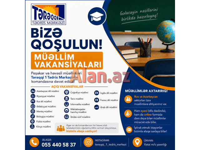 Müəllimləri əməkdaşlığa dəvət edirik