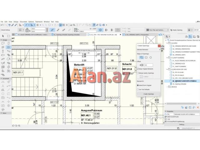 ArchiCAD Proqramından hazırlıqlarımız
