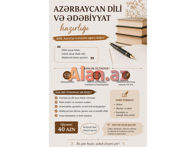 Azərbaycan dili və Ədəbiyyat fənnindən hazırlıq