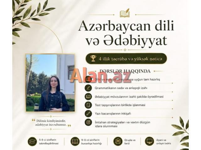 Azərbaycan dili və ədəbiyyat onlayn dərs