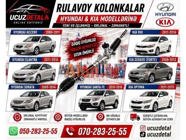 Hyundai və Kia modelləri üçün rulavoylar