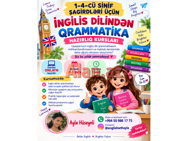 İngilis dilindən qrammatikadan hazırlıq kursları