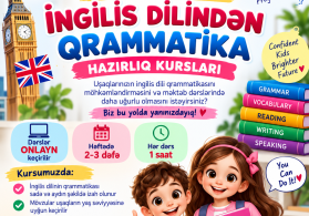 İngilis dilindən qrammatikadan hazırlıq kursları