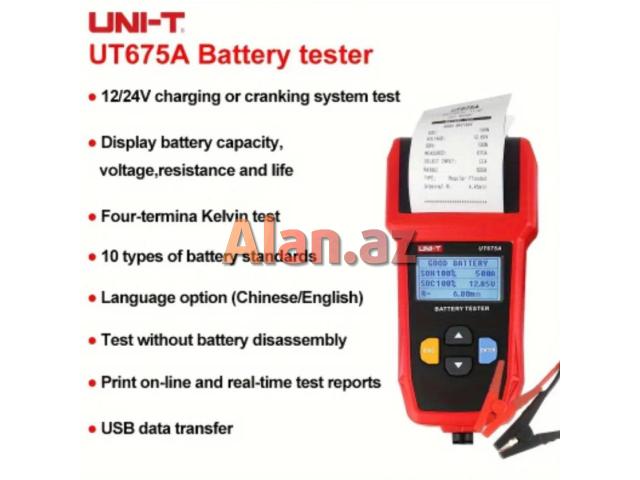 Avtomobil akkumulyatoru sınaq testeri UNI-T UT 675A