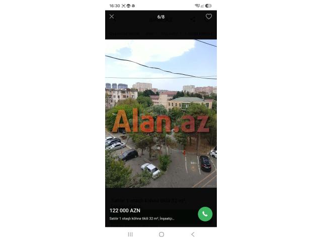 Yasamal Insaatçilara yaxin ev satilir