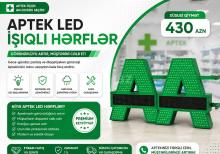 Aptek üçün led A hərfi