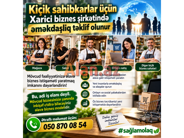 Kiçik sahibkarlar üçün əlavə biznes imkanı