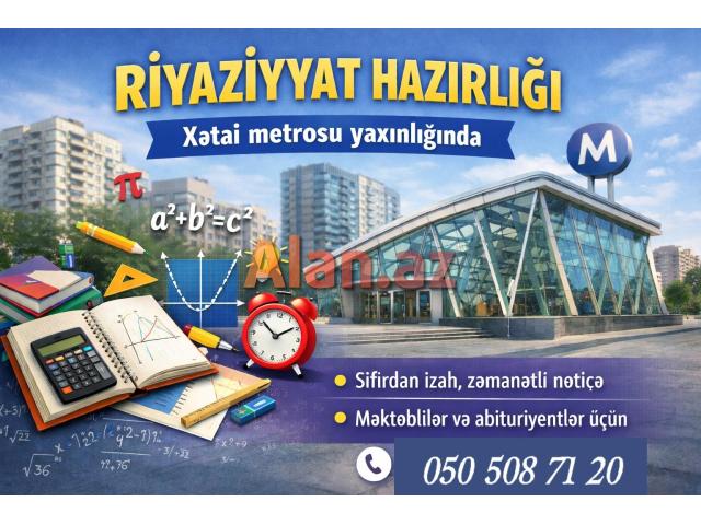 Xətai metrosu yaxınlığında riyaziyyat hazırlığı