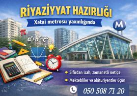 Xətai metrosu yaxınlığında riyaziyyat hazırlığı
