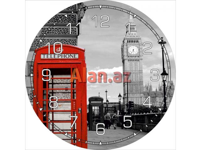 Şəkilli divar saatları